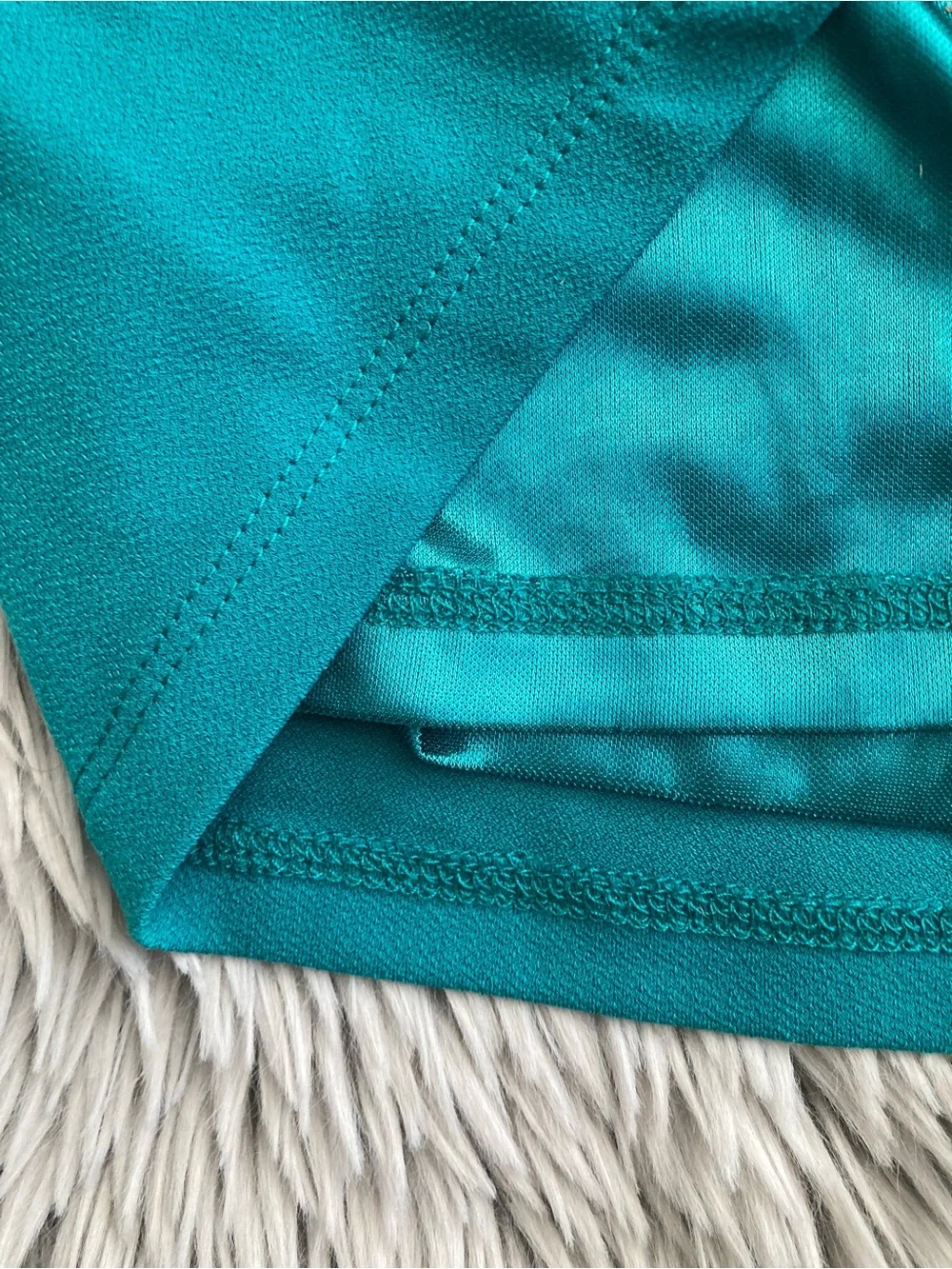 NWOT BCBG Teal Spaghetti-Strap Draped Pocket Mini Dress Medium Revolve - Picture 10 of 11